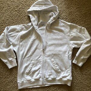 Hollister White Hoodie Sweatshirt XS
